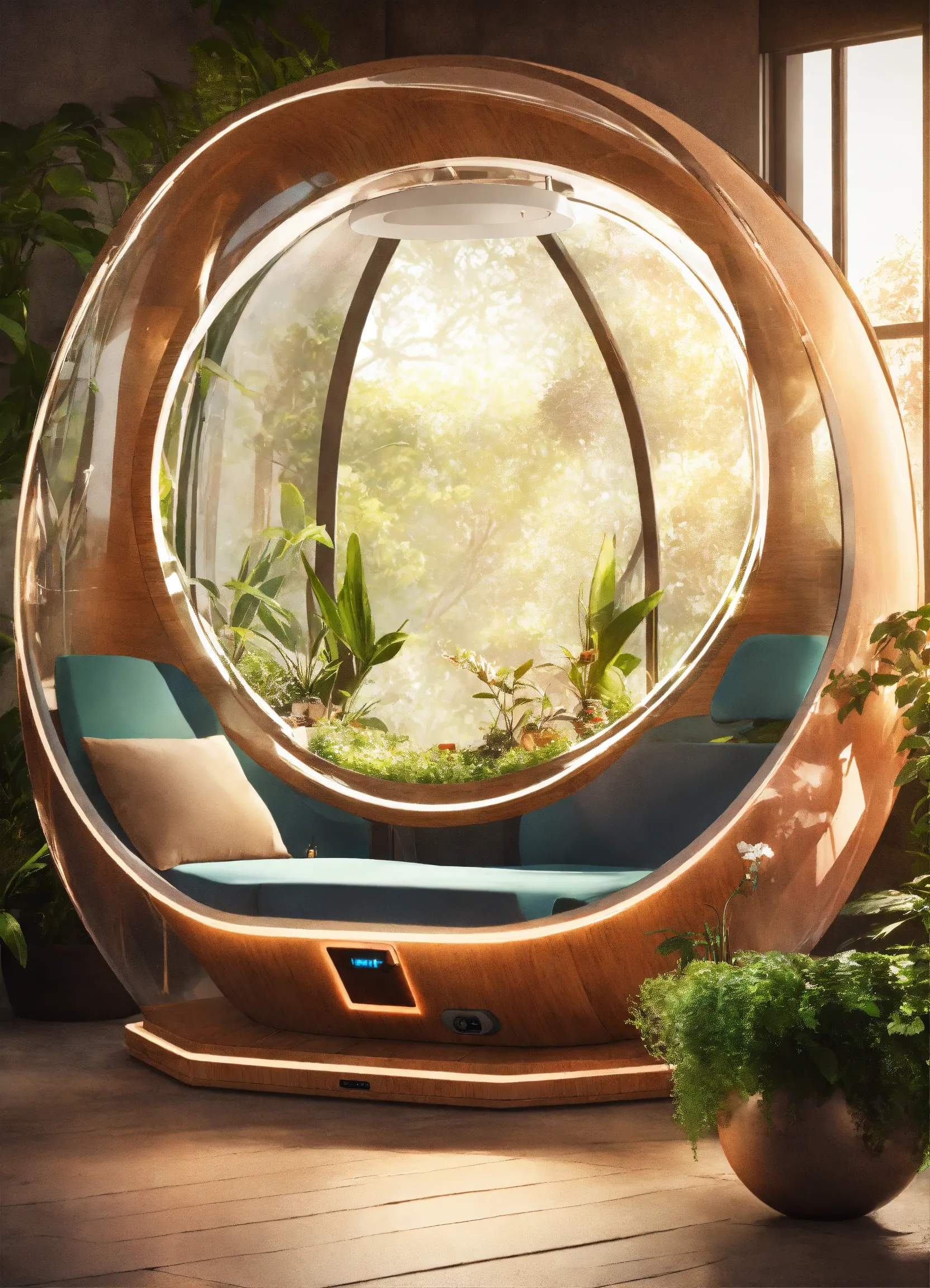 Himalayan salt lamp creating warm atmosphere