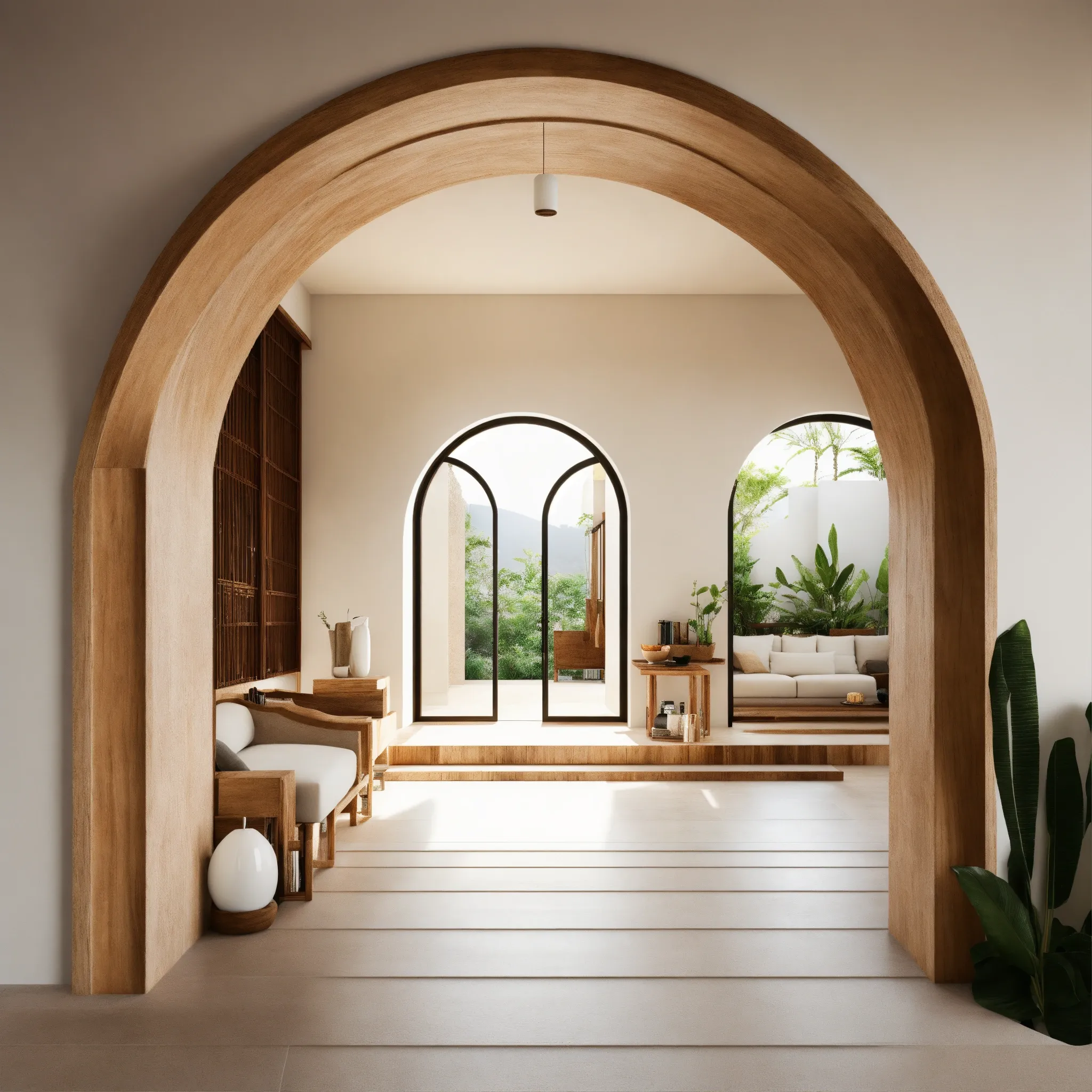 Bright wellness corner by a window